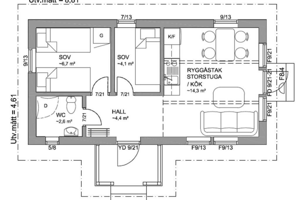 Nybyggd Stuga Intill Skogsbrynet - New Built Cottage Next To The Cowberry Forest ムーラ エクステリア 写真